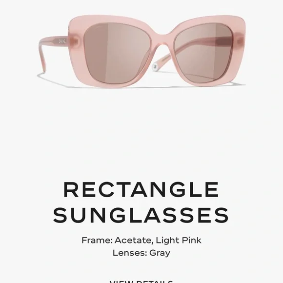 Chanel Rectangular Pink Sunglasses New in the Box - Picture 5 of 12